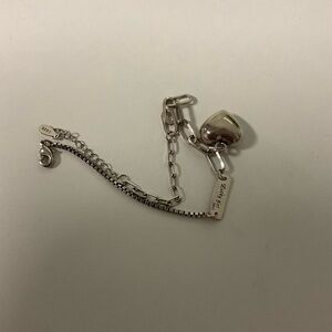 Sterling Silver Heart Charm Bracelet